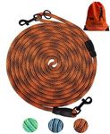 Long Dog Leash Tie-Out Check Cord, 16FT/30FT/50FT/100FT Recall Dog Training Rope Leash, Heavy Duty Dog Lead for Large Medium Small Dogs Playing, Camping, or Backyard