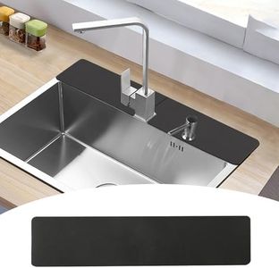 Customizable Faucet Mat for Kitchen Sink: 29"L x 5.5"W Quick Drying Kitchen Sink Mat & Bathroom Counter Protector - Cut to Fit with 2 or 3 Hole Faucet Design - Extra Long Absorbent Splash Guard