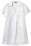 United Colors of Benetton Women's Dress 4aghdv03b, Optical White 101, S