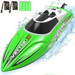VOLANTEXRC RC Boat, Self Righting Remote Control Boat for Pools & Lakes, 2.4 GHZ 20+MPH RC Racing Boats with 2 Rechargeable Batteries for Kids or Adults (79504)