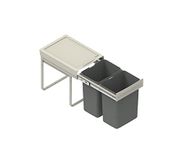 REJS RECYCLE BIN PULL OUT SOFT CLOSE KITCHEN WASTE BIN 400MM - 40 LTR (JC-602) (without front fixing)