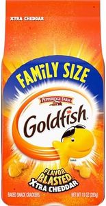 Goldfish Crackers, Flavor Blasted Xtra Cheddar Crackers, Family Size, 10 Oz Bag