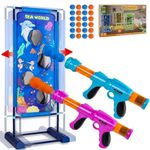 Goldprice Shooting Game Toy for Age 6, 7, 8, 9, 10+ Years Old Boys and Girls, Popper Air Toy Guns with Moving Shooting Target & 24 Foam Balls, Outdoor Garden Toys Gifts - Compatible with Nerf Toy Guns