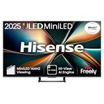 Hisense 55" 55U7QTUK MiniLED QLED 144Hz Smart AI TV - Hi-View AI Engine, 144Hz Game Mode PRO, 2.1 Channel, Dolby Atmos, Quantum Dot Colour, Anti-Reflection with Freely, Disney +, YouTube, Netflix
