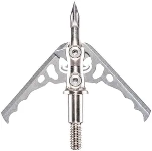 Rage Hypodermic 2-Blade Crossbow NC Broadhead, 100 Grain, Silver, 3 Count