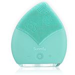 SUNMAY Leaf Facial Cleansing Brush and Face Massager with Memory Function, Timer and Extra Soft Silicone for Face Polish and Exfoliating (Blue)