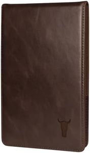 TORRO Regular Golf Scorecard and Yardage Book Holder – Genuine Leather Golf Score Card and Yardage Wallet with Pencil Loop (Dark Brown)