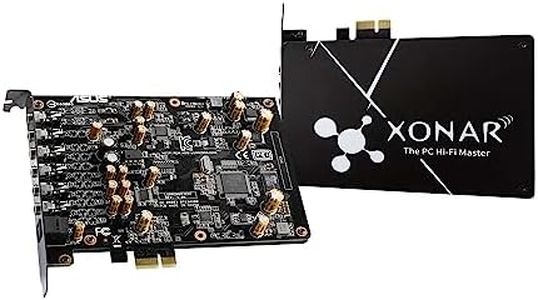 ASUS XONAR AE 7.1 PCIe Gaming Sound Card with 192kHz/24-bit Hi-Res Audio Quality, 150ohm Headphone Amp, High-Quality DAC, and Exclusive EMI Back Plate