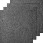 VEVOR H-05 Peel and Stick 20"x 20" Squares Attached, Soft Padded Carpet, Easy Install DIY for Bedroom Living Room Indoor Outdoor (20 Tiles, Dark Gray)