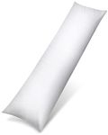 Utopia Bedding Bolster Pillow Pack of 1, (Double, 4Ft 6 Inch), Full Body Pillow, Soft Hollowfiber Filling, Long Pregnancy Pillow for Maternity Support and Side Sleeper (White)