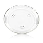 West5Products Clear Glass Pillar Candle Plate Dish/Plant Pot Stand 11cm Dia