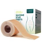 Silicone Scar Sheets (1.6” x 120”Roll-3M), Silicone Scar Tape Roll, Scar Silicone Strips, Reusable, Professional Scar Removal Sheets for C-Section, Surgery, Burn, Keloid, Acne et