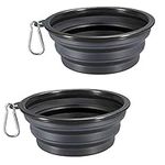 COMSUN Collapsible Dog Bowls, 2-Pack Foldable Expandable Cup Dish for Pet Cat Hiking Food Water Feeding Dog Travel Bowl