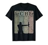 Archer Periodic Table Elements Bow Hunting Archery Vintage T-Shirt