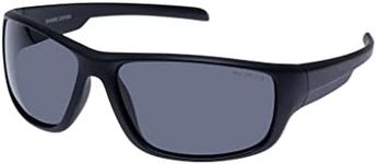 Cancer Council Male Dundee Matte Black Wrap Sunglasses