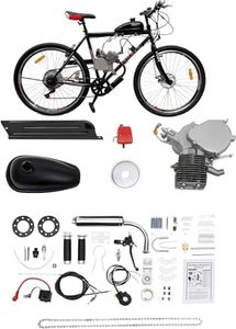 Kit de Motor de Bicicleta, 100cc 2 Tiempos Motor Bicicleta, Motor para Bicicleta 44/36 Dientes, 2L Capacidad Bici Kit Motor Bicicleta Conversión Kit Capacidad de Carga de 200KG, Carburado (44 Dientes)