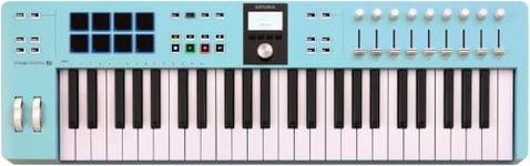 Arturia KeyLab Essential mk3 49-Key MIDI Keyboard Controller | USB MIDI Controller with Velocity-Sensitive Keys, DAW Control, Analog Lab Software Bundle - Aquamarine