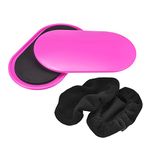 sourcing map Exercise Core Sliders, Oval Glider Discs with Feet Covers, Dual Sided Usage in Home Gym for Full Body Workout, Pink