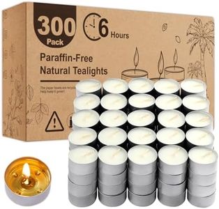 Unscented Tea Lights Candles 300 Pack,6 Hours Long Burning White Tea Candles Bulk,Non-Paraffin, Clean Burn, Smokeless, Palm Tealight Candles for Wedding,Centerpiece,Christmas Lights,Home Dceor