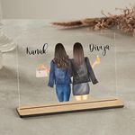 WEHATKE Customized Acrylic Plaque For Bestie | Gift For Best Friend | Gift For Besties | Name Gift For Best Friend (Design 8)