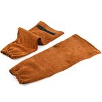 QeeLink Leather Welding Sleeves with Non-Stick Liner, Heat & Flame Resistant Arm Protection Gardening Sleeves, Cowhide Leather Work Sleeves for Men&Women, 1 Pair, 22cm × 47cm