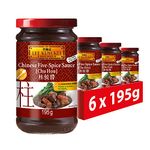 Lee Kum Kee Chu Hou Chinese Five-Spice Sauce, Vegan, No Added Preservatives, 195 g (Pack of 6)