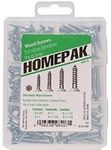 Hillman HOMEPAK 42172 Flat Head Square Drive Wood Screws 6 inches, Zinc