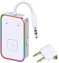 Bluetooth Transmitter for Airplane,Bluetooth V5.4 Transmitter for 2 Airpods/Headphones Dual Pairs.Wireless Transmitter for in-Flight/TV/Gym,with AptX LL,Metal Frame