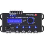 Stetsom STX2448 FLOATING PRO - Full Professional DSP, Digital Signal, Processor PRO, Crossover & Graphic Equalizer 15 Bands, Remote Sequencer, Subharmonic Bass, RCA & HIGH Input, Limiter Peak & RMS