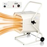 Dr. Heater Dr. Infrared DR-910M 10000-Watt 240-Volt Heavy-Duty Hardwired Shop Garage Heater with Cart and Adjustable Thermostat