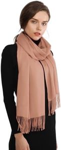 RIIQIICHY Pashmina Shawl for Women Weddings Wraps for Evening Dresses Camel Scarfs for Winter Warm Large Scarves