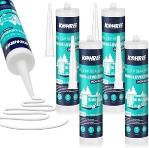 Kohee Non-Leveling RV Roof Sealant 4 Pack, Non Sag Lap Sealant for RV Roofs White, Waterproof RV Caulking for Roofing, Maintenance, Repair (for Vertical Surface)