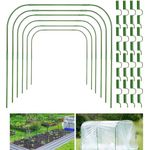 Greenhouse Hoops Grow Tunnel,6 Sets Garden Hoops for Raised Beds, Rust-Free Plant Hoops Frame for Row Cover Plant Shade Cloth, DIY Plant Support Garden Stakes,Garden Tunnel Row Cover Hoops Kit