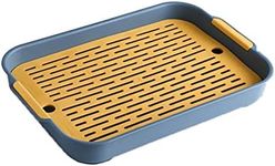 Gigicloud Rabbit Litter Box with Grate, 14.5 x 9.5 Inch Guinea Pig Litter Pan Anti-turnover Pet Toilet Potty Trainer Corner Guinea Pig Training Pan Cage with Toilet Tray For Rabbit Chinchilla Guinea