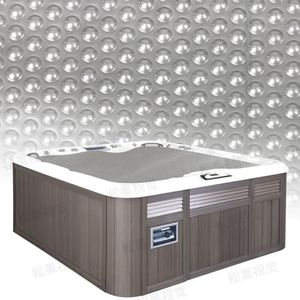 6FT Square Floating Hot Tub Solar Cover 14-mil Hot Tub Thermal Insulation Blanket Bubble Spa Cover .(72x72in -Square).