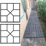 Ausla Concrete Moulds Paving, 15.75 x 15.75 inch Reusable Plastic Path Maker Mould Paving Concrete Mould Stepping Stone Molds for Garden Patio Driveway