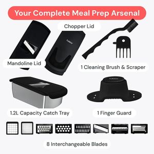 14-in-1 Vegetable Chopper – Black Multi-Function Food Dicer Slicer