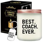 Risnoae Coach Gifts - Best Coach Ever Candle - Hockey Coach Gifts for Women - Soccer Coach Gifts, Basketball Coach Gifts - Swim, Baseball, Volleyball, Gymnastics, Football Cheer Coach Gifts