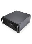 Rosewill 4U Server Chassis Rackmount Case | 7 3.5" Bays, 2 5.25" Devices| ATX, CEB Compatible | 1 120mm PWM Fan, 2 80mm PWM Fans | 2X USB 3.0 | Front Panel Lock and Key | Silver/Black - RSV-R4100U