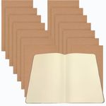 15 Pack Blank Kraft Paper Notebooks for Writing, Blank Sketching, 68 Pages, 34 Sheets, 8x5.5 Inch, A5 Size, Travel Notebook Set, Notebook Perfect for Travelers, Office Drawing Sketching Supplies (Blank-Paper-Off-White)