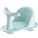 Baby Bath Seat， Portable Toddler Child Bathtub Seat for 6-24 Months，Infant Toddler Girl Boy Bathtub Support，Non-Slip/Soft Skin Care/Strong Sucker (green)