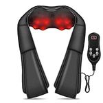 iKristin Neck Massager, Upgrade Back Massager with Remote Control, Deep Tissue 3D Kneading, with Heat, Shiatsu Massager for Neck, Shoulder, Foot and Leg, at Home and Car, Gifts for Women & Men.