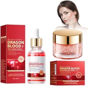 Suero Facial + Crema Hidratante, Con Extracto de Sangre de Dragón,Serums Esencia Arrugas, Antienvejecimiento, Para Hombres y Mujeres, Para la Hidratación, la Firmeza y las Líneas de Expresión