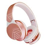 PowerLocus Bluetooth Headphones Over Ear, 40H Playtime Wireless Headphones, 4 EQ Music Modes, Headphones with Mic, Micro SD/TF, FM Radio, Foldable Lightweight Headphones for PC/Cell Phones/Travel