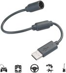 CSDWELL USB Breakaway Cable Compatible with Logitech G920 Driving Force for Thrustmaster Ferrari 458 Spider Racing Wheel and Xbox 360 Controller, grey