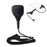 UAYESOK Waterproof Speaker Mic Shoulder Microphone IP54 Noise Reduction with 3.5mm Acoustic Tube Earpiece for Motorola Radios APX4000 APX6000 APX7000 APX8000 XPR6350 XPR6550 XPR7350 XPR7550 etc