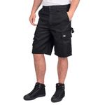 Lee Cooper Classic Multi Pocket Cargo Heavy Duty Easy Care Workwear Shorts, Black, 36W