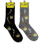 Foozys Mens Crew Socks | Late Night Party & Up to No Good Novelty Socks | 2 Pair, Scotch & Cigars, Mens