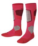 FALKE Unisex Kids SK4 Advanced K KH Wool Warm Thin 1 Pair Skiing Socks, Red (Rose 8680), 3-5