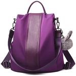 Barwell Women Backpack Ladies Rucksack Waterproof Nylon School bags Anti-theft Dayback Shoulder Bags, Purple